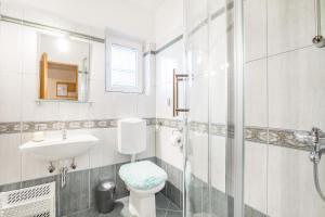 奥米沙利Apartman 3的一间带卫生间和水槽的浴室