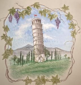 比萨Dal Ciandri的葡萄面积上的灯塔画