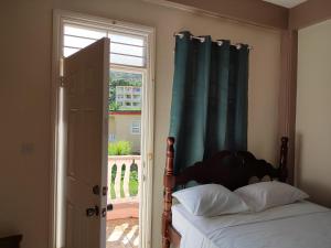 PortsmouthIso’s Vacation Rental Apartment #10的卧室设有靠窗的床