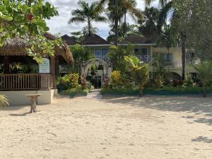 尼格瑞尔Relax in Jamaica - Enjoy 7 Miles of White Sand Beach! villa的海滩上的度假村,设有一座建筑