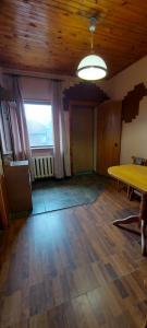 基辅Holiday Home at Fedkovycha St.的一个空房间,有桌子和窗口