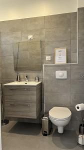 阿雅克修N°1 - Maison T2的一间带卫生间和水槽的浴室