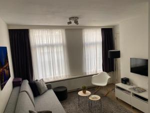 阿姆斯特丹罗西公寓的带沙发和电视的客厅