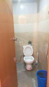 Sampaloka CABIN MOUNTAIN PEAK的浴室位于隔间内,设有白色卫生间。