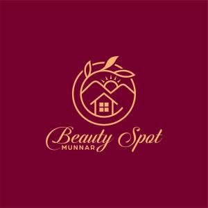 蒙纳BEAUTY SPOT MUNNAR的中心带房子的美容水疗中心的标志