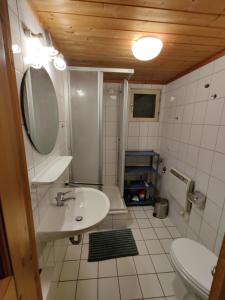 乌塞林Casita的一间带水槽和卫生间的浴室