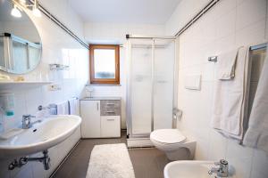 拉伊翁Bonichhof的一间带水槽、卫生间和淋浴的浴室