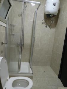 Sheikh Zayedشقه فندقيه بحديقه مستقله بالشيخ زايد的浴室配有淋浴间和卫生间。