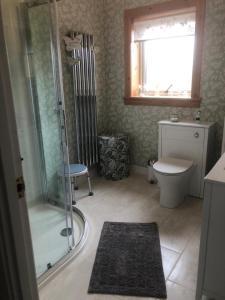 Upper BaybleTwo Chimneys的带淋浴和卫生间的浴室