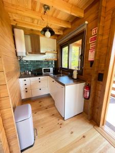 丰沙尔Mountain Eco Shelter 4的一间小房子里的厨房