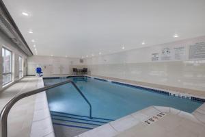 布赖顿Holiday Inn Express & Suites - Brighton, an IHG Hotel的大楼内的大型游泳池