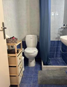 伊利雅Αγκυροβόλιο的一间带卫生间和水槽的浴室
