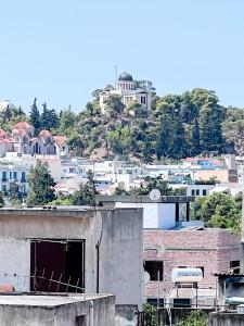 雅典Royalty Suites Psyrri的从建筑屋顶上可欣赏到城市美景