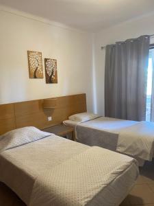 波尔蒂芒卡斯特罗达罗沙公寓的客房设有两张床和窗户。