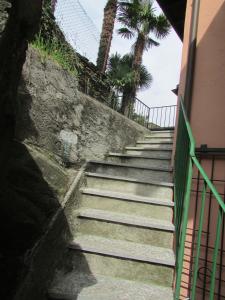 阿斯科纳卡萨索特阿尔萨斯公寓的棕榈树建筑旁边的楼梯