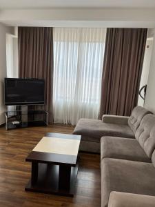 巴库里阿尼Villa Deluxe Premium Apartment 308的带沙发和电视的客厅