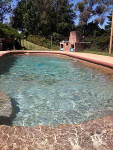 Dixons Creek利菲尔德小屋住宿加早餐旅馆的庭院里的一个蓝色海水游泳池