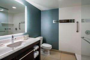 里贾纳里贾纳万豪住宅酒店的浴室配有卫生间、盥洗盆和淋浴。