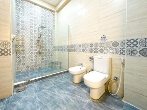 卢克索Dar Lina Guesthouse Luxor的一间带卫生间和淋浴的浴室