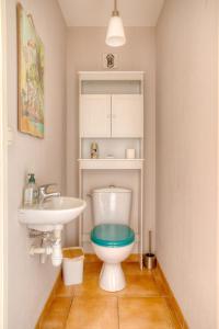 博尔马斯·莱斯·米默萨斯Bel appartement classé 3 étoiles的一间带卫生间和水槽的浴室