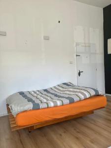 特拉维夫Bright Studio in Shapira的一张橙色床