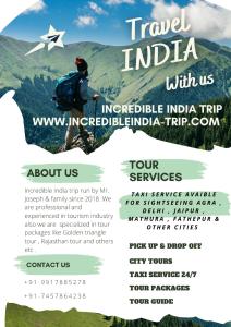 阿格拉Friends Home Stay - Agra的和山里人一起游览印度群岛的传单