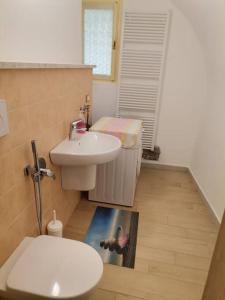 ValdaVerde di Valda的一间带水槽和卫生间的小浴室