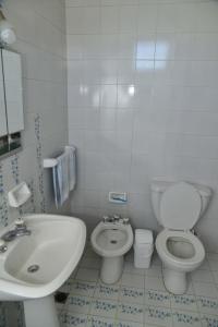 卢汉Departamento en Jauregui (partido de Luján)的一间带卫生间和水槽的浴室