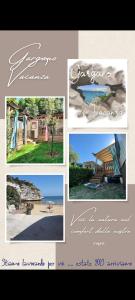 佩斯基奇Gargano Vacanza的海滩和建筑物照片的拼合