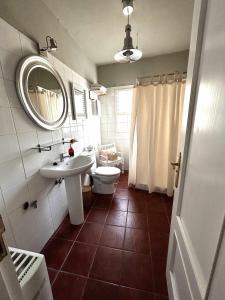 圣米格尔德阿沃纳Atico eloy delgado的一间带水槽、卫生间和镜子的浴室