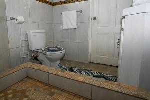 昂斯拉雷区La Vue的一间带卫生间的浴室和一扇门
