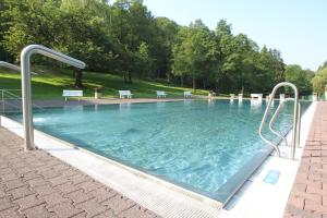 卢森堡阿尔维斯帕克酒店的公园里一个蓝色海水的大型游泳池