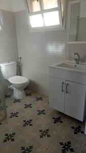 阿拉德חלון למדבר的一间带卫生间和水槽的浴室