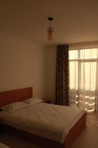 博尔沙Hotel Dia Lin的一间卧室设有一张床和一个大窗户