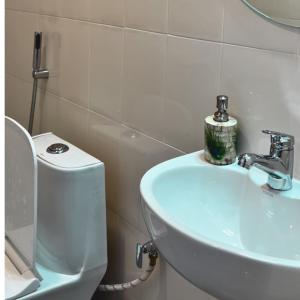 因帕尔Iranyai Homestay的浴室配有白色水槽和卫生间。