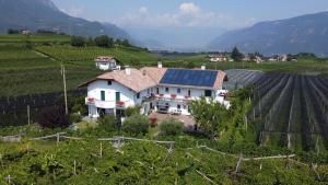 考那亚诺Fasslhof的葡萄园中太阳能电池板的房子