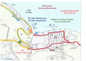 贝拉吉奥Locanda Barchetta - Room Rental的弗洛伦斯市及其地标地图