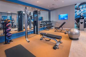 巴尔的摩巴尔的摩约翰·霍普金斯医学院万豪原住客栈酒店的健身房设有数台跑步机和健身器材