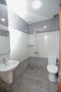 保禄连多星酒店的浴室配有白色卫生间和盥洗盆。
