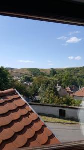 NagyvisnyóVisnyó Vendégház的享有市景的屋顶景色