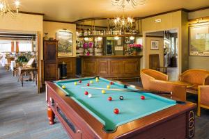 塞尔河畔维克家庭之家酒店的带酒吧的客房内的台球桌