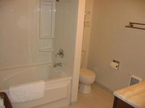 PanacaPine Tree Inn的浴室配有卫生间、浴缸和水槽。