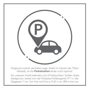 巴特特尔茨das Dietmanns的一张汽车图表,上面有停车计数器和地图
