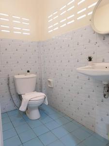 Ban Wang Takhraiปานีวิลล์ รีสอร์ต的一间带卫生间和水槽的浴室