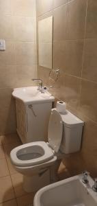 圣奥古斯汀镇La Soñada de La Majadita的浴室配有白色卫生间和盥洗盆。