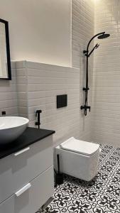 阿尔科兰Chalet 2200的一间带水槽和卫生间的浴室