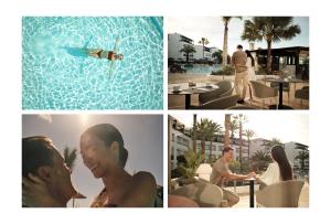 卡列罗港Secrets Lanzarote Resort & Spa - Adults Only (+18)的游泳池里人的照片拼凑而成