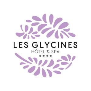 莱塞齐耶德泰阿克Les Glycines - Hôtel & Spa - Teritoria的酒店和水疗中心的标志