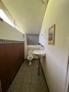 姆鲁姆鲁维乐民宿的一间带卫生间和水槽的小浴室