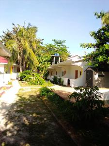 DaanbantayanMr.kwiiz inn的前面有棕榈树的房子